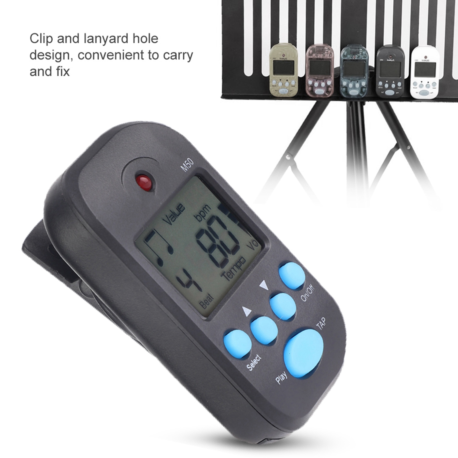 Metronome Digital - Mini Metronoom Professionele Clip-On LCD Digitale