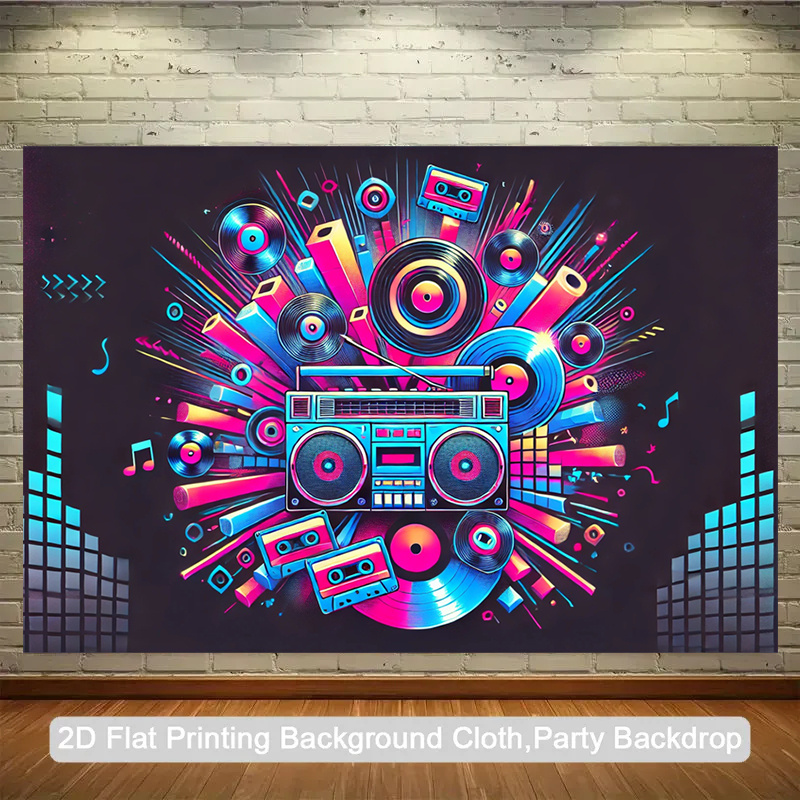Audio Music Background Free - 2D plat ontwerp, verpakking in één