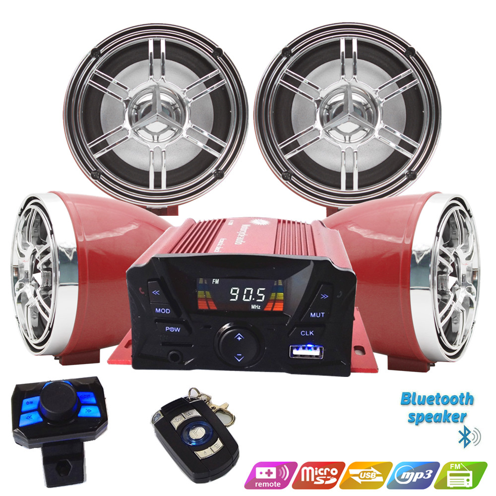 Audio Music Free Mp3 - 12V 4-kanaals UTV ATV Golfkar Motorfiets