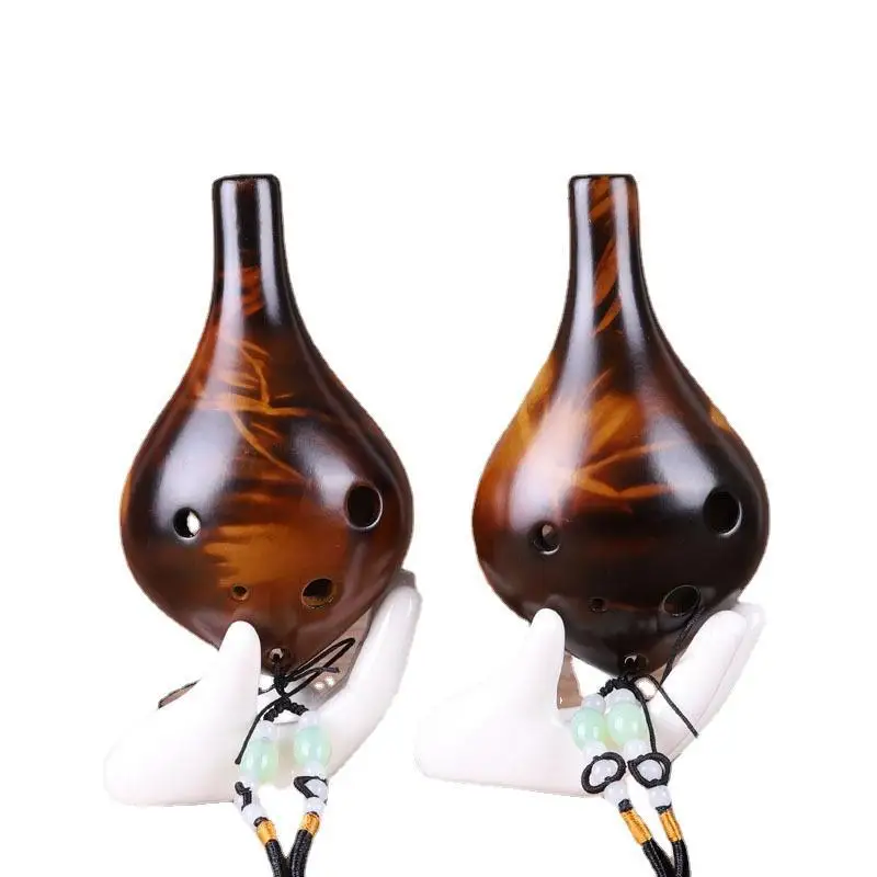 Ocarina Ceramic - 6-gaats klein formaat Ocarina Strawfire keramische