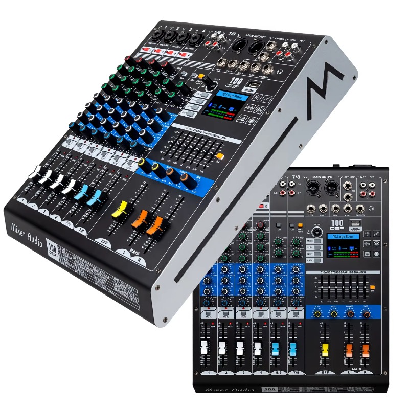 Audio And Music Mixer - GAX-HLM80 Green Audio 8-kanaals audiomixer met