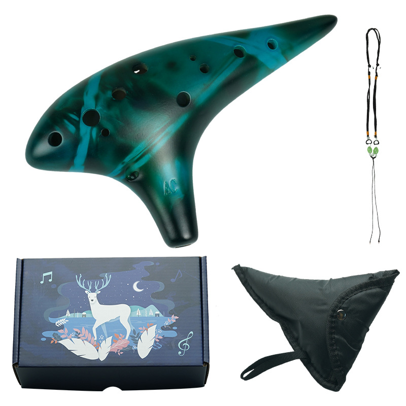 Ocarina Ceramic - 12-gaats keramische ocarina Alto C-toets voor