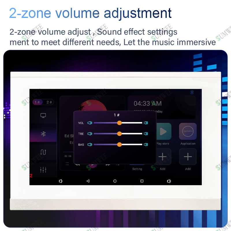 7 inch touchscreen 2-zone slim - Audio Music Background Free recensie en prijs