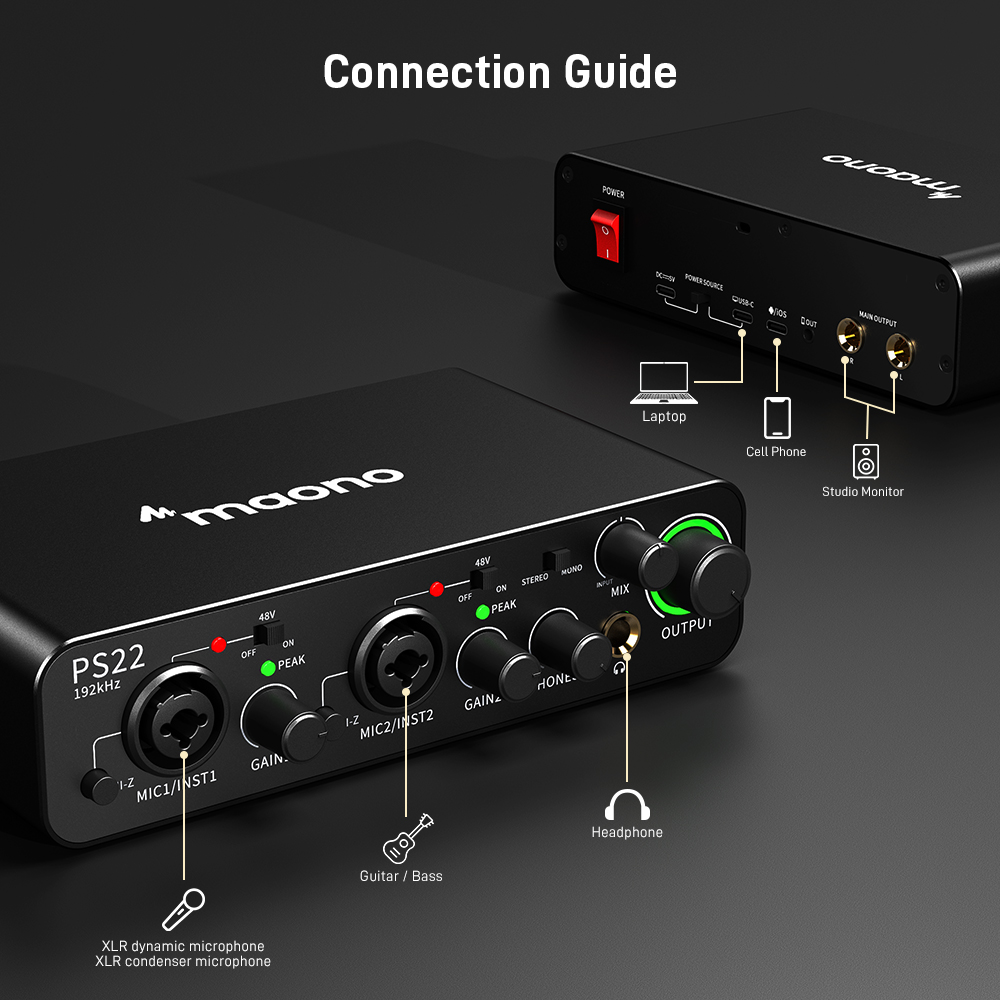 MAONO PS22 Professionele Audio - Audio And Music Mixer recensie en prijs
