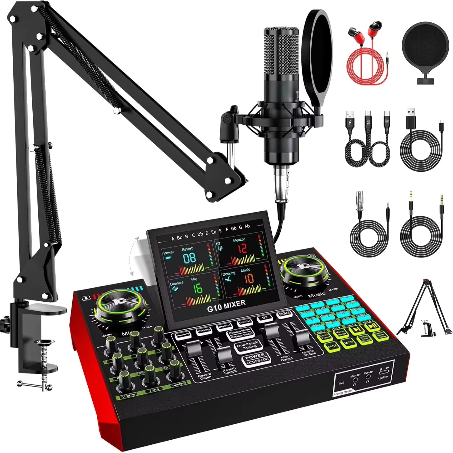 Tenlamp G10 Live streaming aud - Audio And Music Mixer recensie en prijs